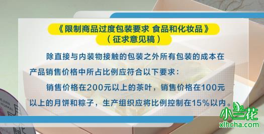 工信部拟规定：茶叶、月饼、粽子包装不应超过3层